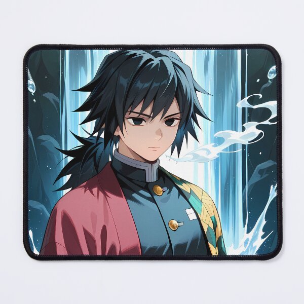 Item preview, Giyu Tomioka Demon Slayer Waterfall Hashira Portrait designed and sold by JohnEllisa.