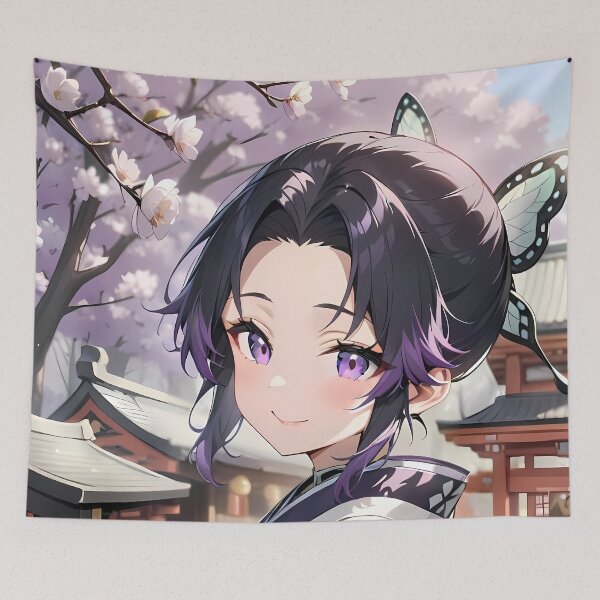 Item preview, Shinobu Kocho Demon Slayer Blossom Courtyard Calm designed and sold by JohnEllisa.