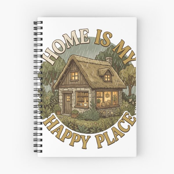 Item preview, Home Is My Happy Place Shirt, Cozy Cottage Tee, Homebody Gift, Introvert Shirt, Slow Living Apparel, Cottagecore Shirt, Cozy Home Lover Gift designed and sold by softmind studio.