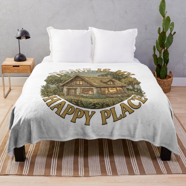 Item preview, Home Is My Happy Place Shirt, Cozy Cottage Tee, Homebody Gift, Introvert Shirt, Slow Living Apparel, Cottagecore Shirt, Cozy Home Lover Gift designed and sold by softmind studio.