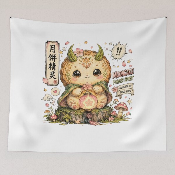 Item preview, Mooncake Forest Spirit – Lucky Sakura Guardian designed and sold by BadMary.