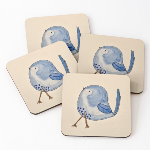 Item preview, Chonky Blue Bird Watercolor designed and sold by PaperCrafte.
