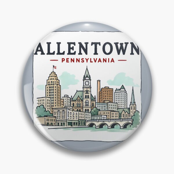 Item preview, Allentown Pennsylvania Skyline Cute Cityscape designed and sold by HowToCanadian.