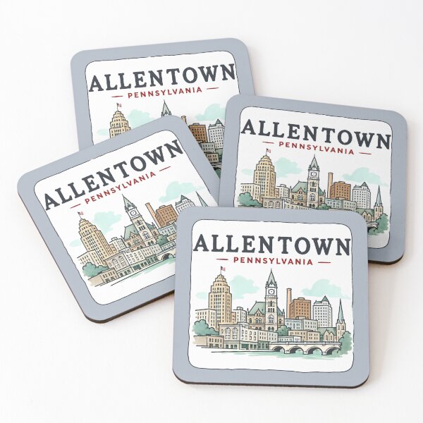 Aperçu de l'œuvre Vue d'Allentown, Pennsylvanie, charmante ville créée et vendue par HowToCanadian.
