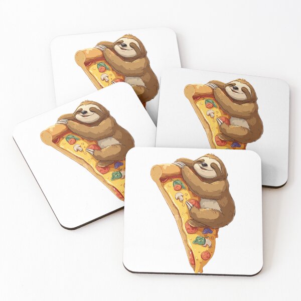Item preview, Sloth on Pizza Slice Funny Animal Food designed and sold by Nexahubonline.