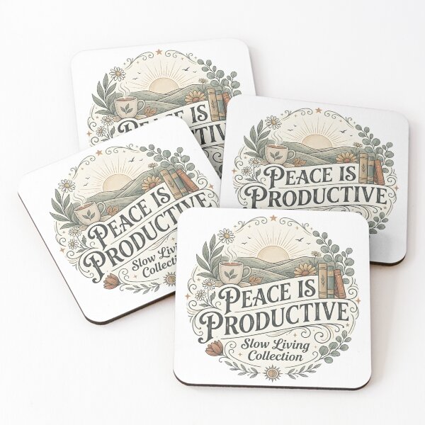 Item preview, Peace Is Productive Shirt, Slow Living Tee, Mindfulness Shirt, Cozy Lifestyle Gift, Introvert Apparel, Calm Mind Tee designed and sold by softmind studio.