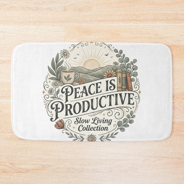 Item preview, Peace Is Productive Shirt, Slow Living Tee, Mindfulness Shirt, Cozy Lifestyle Gift, Introvert Apparel, Calm Mind Tee designed and sold by softmind studio.