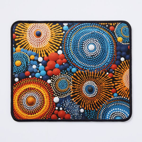 Item preview, Aboriginal Inspired Dot Art - Indigenous Dreamtime Circle Pattern designed and sold by GrinGalore.