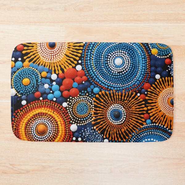 Item preview, Aboriginal Inspired Dot Art - Indigenous Dreamtime Circle Pattern designed and sold by GrinGalore.