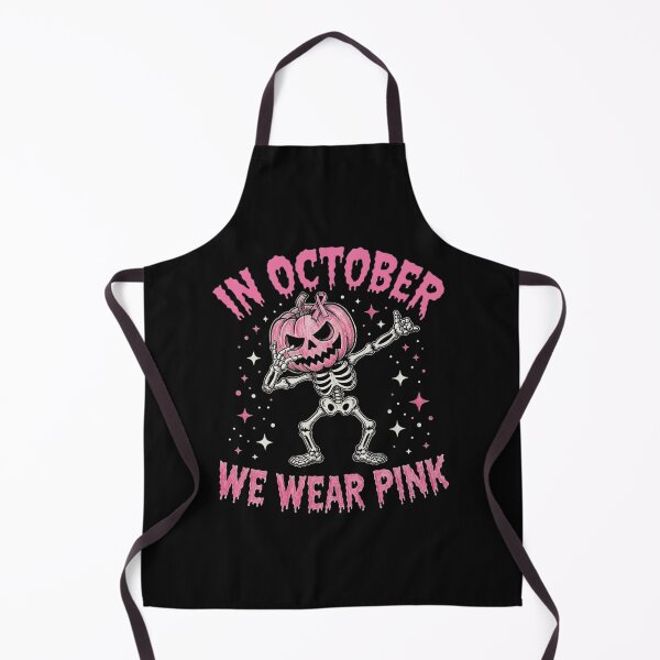 Item preview, In October We Wear Pink Skeleton Pumpkin Shirt | Breast Cancer Awareness Halloween | Pink Ribbon Survivor Gift designed and sold by MS Pod Studio.