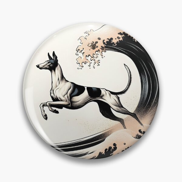 Item preview, Ukiyo-e Suibokuga Greyhounds - Vol. I - Zen Ink Collection - Moon Tide designed and sold by GALOGO – Art for Sighthounds & Animal Welfare.