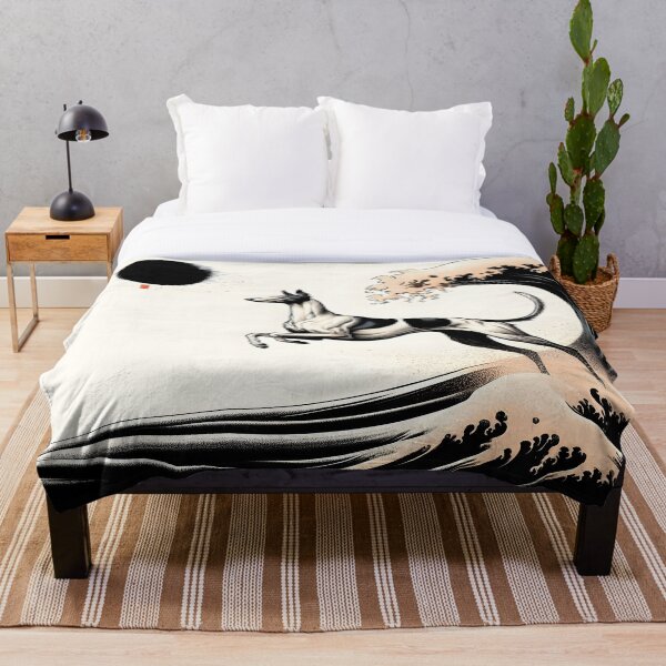 Artikelvorschau, Ukiyo-e Suibokuga Greyhounds - Vol. I - Zen Ink Collection - Moon Tide entworfen und verkauft von GALOGO – Art for Sighthounds & Animal Welfare.