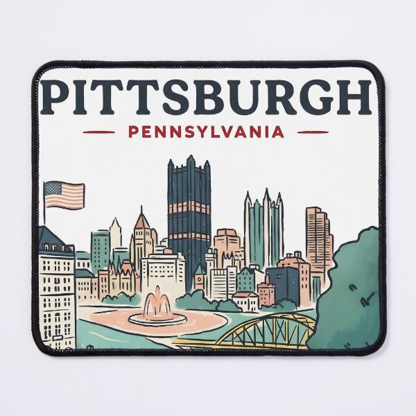 Item preview, Pittsburgh Pennsylvania Skyline Cute Cityscape designed and sold by HowToCanadian.