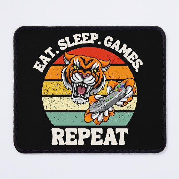 Item preview, Eat. Sleep. Games. Repeat Tiger Design designed and sold by OldSkullDesigns.