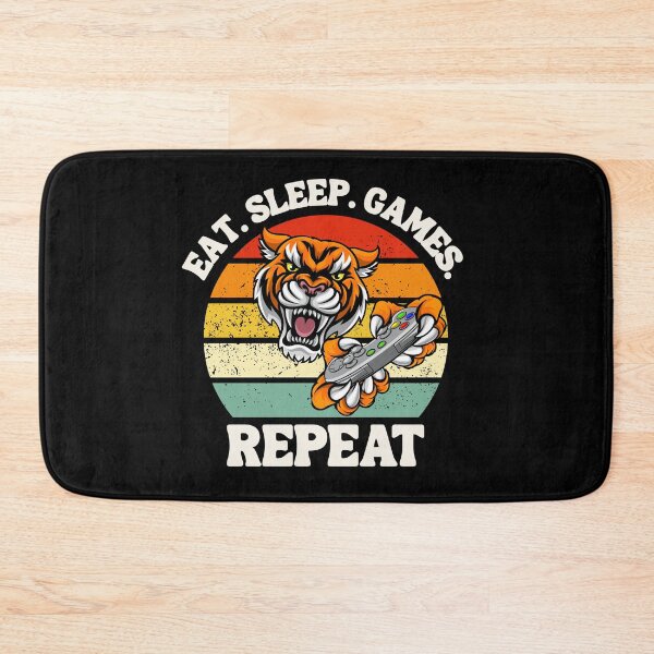 Item preview, Eat. Sleep. Games. Repeat Tiger Design designed and sold by OldSkullDesigns.