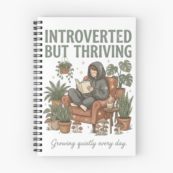 Item preview, Introverted But Thriving Shirt, Introvert Tee, Book Lover Gift, Plant Lover Shirt, Cozy Reading Tee, Quiet Life Apparel designed and sold by softmind studio.