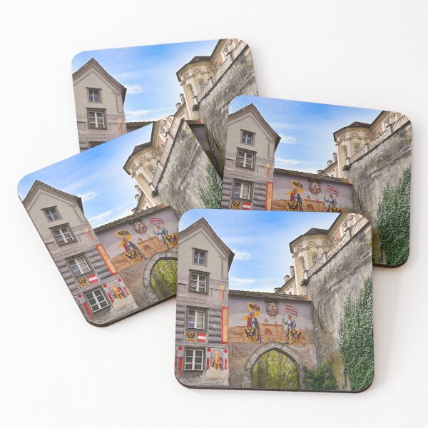 Item preview, Gate of Lamberg Castle with colourful frescos, Steyr, Upper Austrian, Austria designed and sold by goceris.