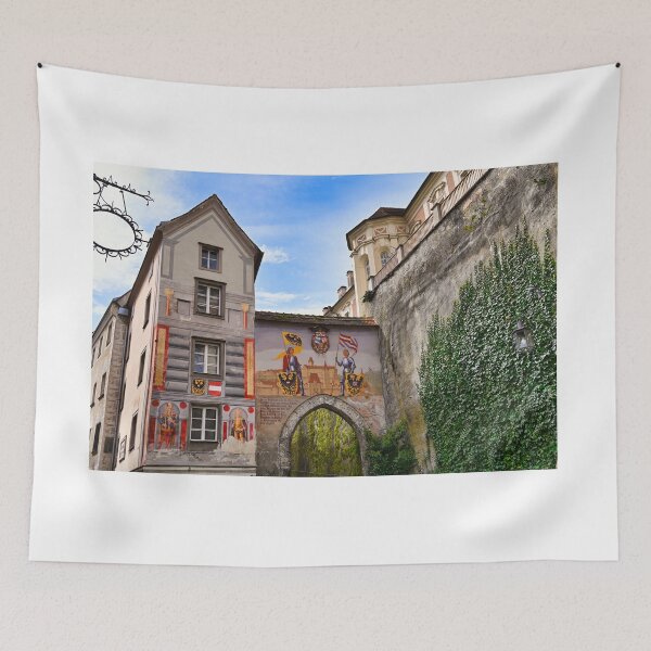 Item preview, Gate of Lamberg Castle with colourful frescos, Steyr, Upper Austrian, Austria designed and sold by goceris.
