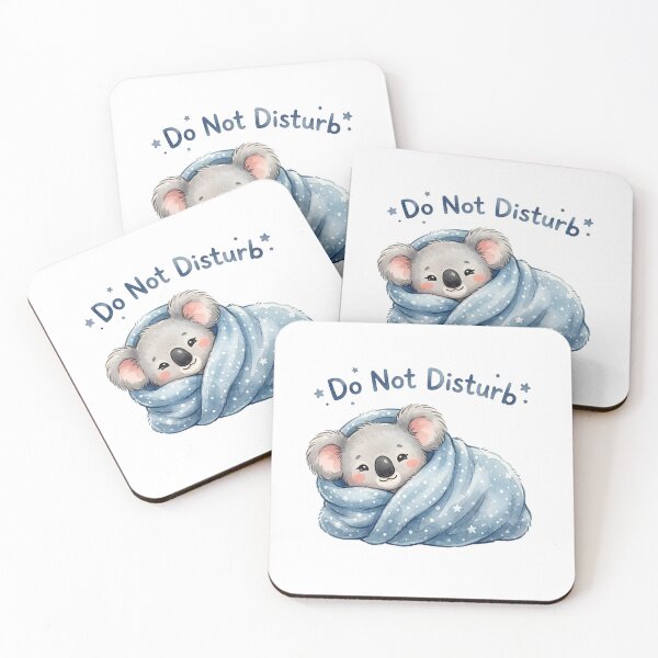 Item preview, Do Not Disturb Cozy Koala Cartoon designed and sold by stylishdzign.
