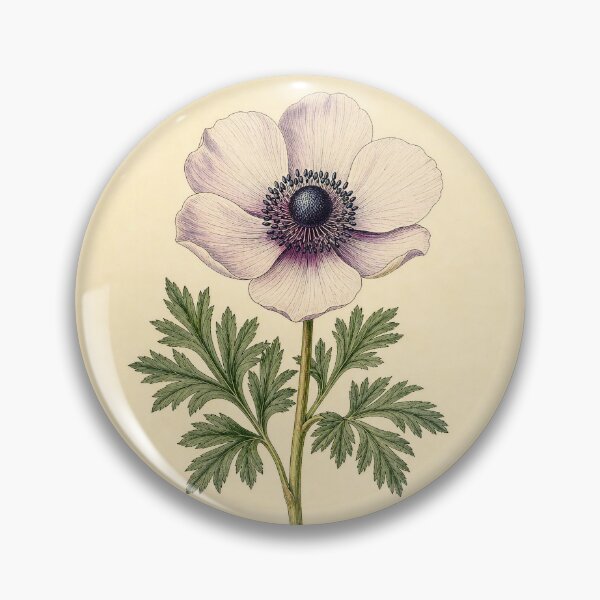 Item preview, Anemone Flower Vintage Botanical Print designed and sold by NuvoraNest.