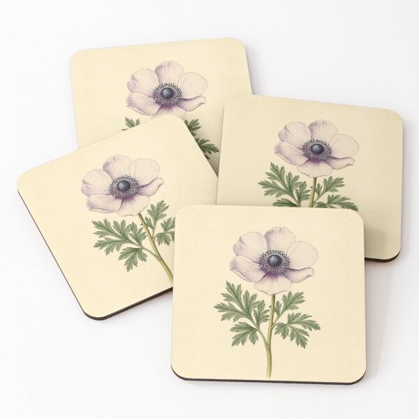 Item preview, Anemone Flower Vintage Botanical Print designed and sold by NuvoraNest.