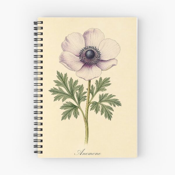 Item preview, Anemone Flower Vintage Botanical Print designed and sold by NuvoraNest.