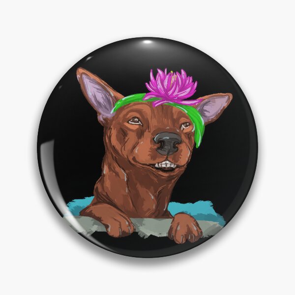 Item preview, Funny Dog with water lily designed and sold by Antiope33.
