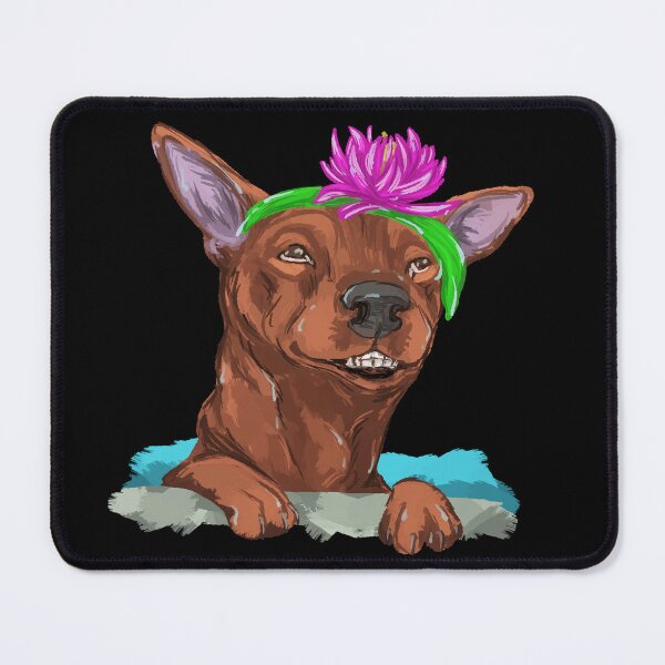 Item preview, Funny Dog with water lily designed and sold by Antiope33.