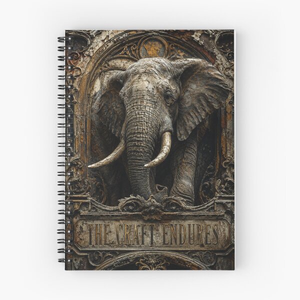 Item preview, Deep Work Engineer The Craft Endures Elephant Stone Relief Industrial Office Art designed and sold by SavannaStrikes.