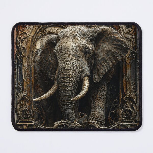 Item preview, Deep Work Engineer The Craft Endures Elephant Stone Relief Industrial Office Art designed and sold by SavannaStrikes.