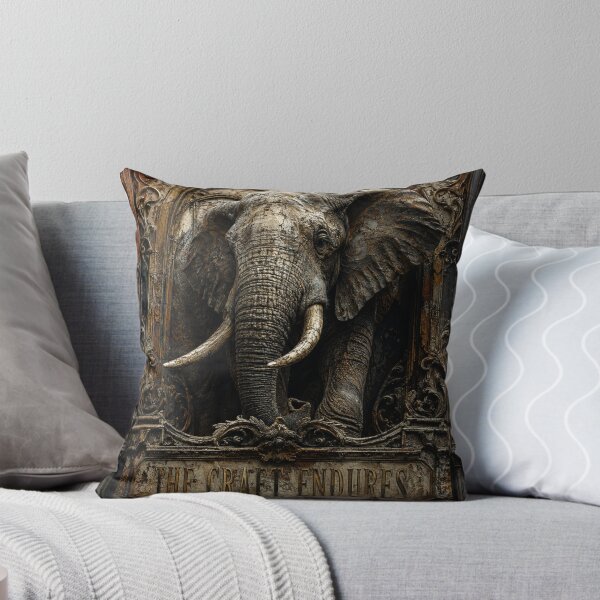Item preview, Deep Work Engineer The Craft Endures Elephant Stone Relief Industrial Office Art designed and sold by SavannaStrikes.