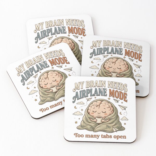 Item preview, My Brain Needs Airplane Mode Shirt, Funny Introvert Tee, Overthinking Shirt, Mental Recharge Shirt, Coffee Lover Gift designed and sold by softmind studio.
