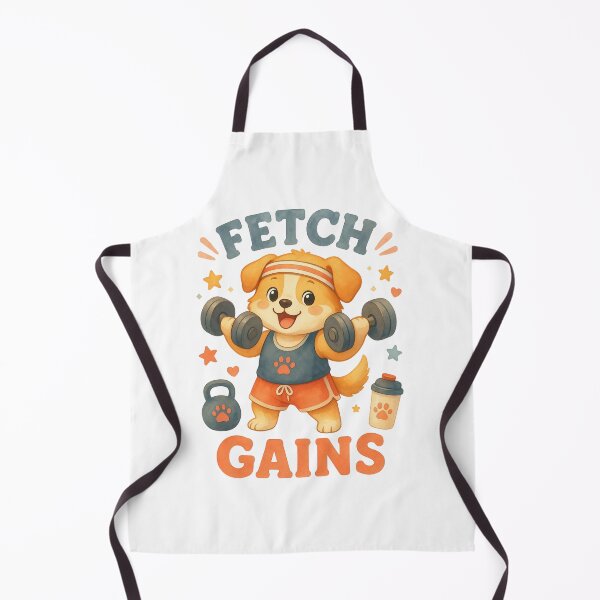 Item preview, Fetch Gains – Cute Kawaii Gym Dog Workout Motivation Design designed and sold by p-frosty-design.