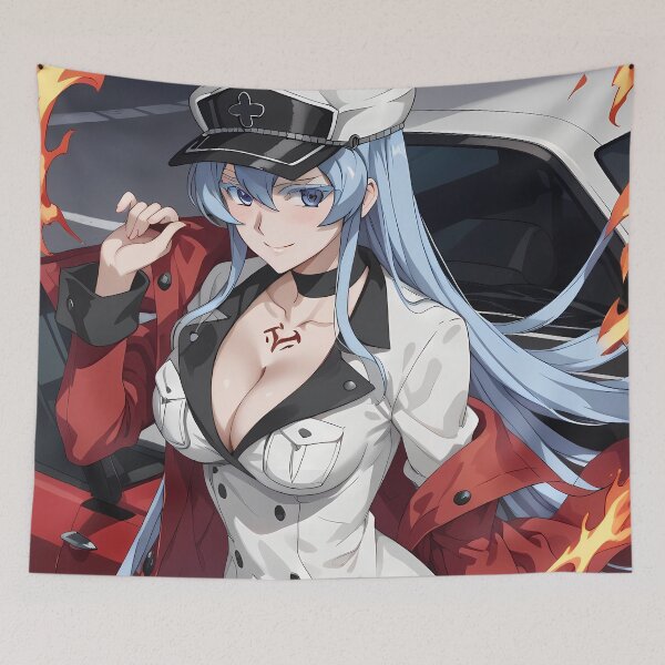 Item preview, Esdeath Akame Ga Kill Red Car Night Glow designed and sold by MartyHinson.