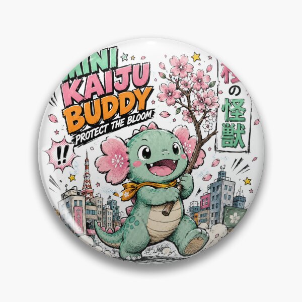 Item preview, Mini Kaiju Buddy – Cute Sakura Monster Streetwear Design designed and sold by BadMary.