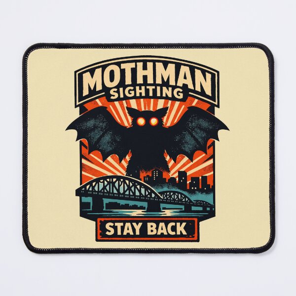 Item preview, Mothman Sighting Stay Back designed and sold by PrintSmithArt.