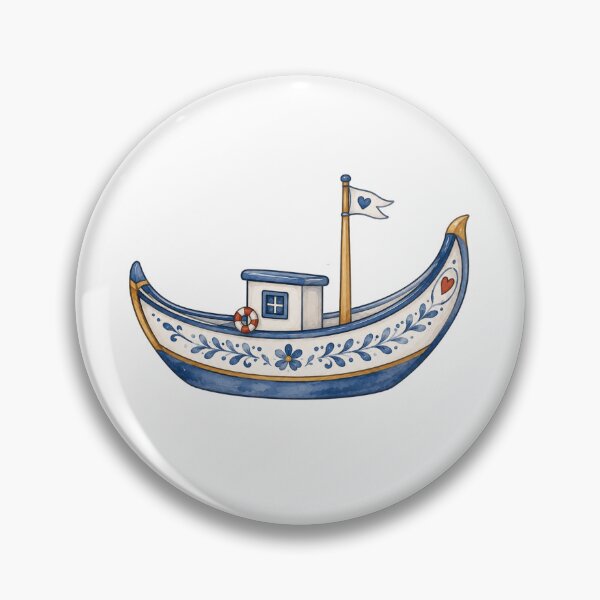 Item preview, Fishing Boat | Coastal Portugal Illustration designed and sold by Little Sardine Studio.