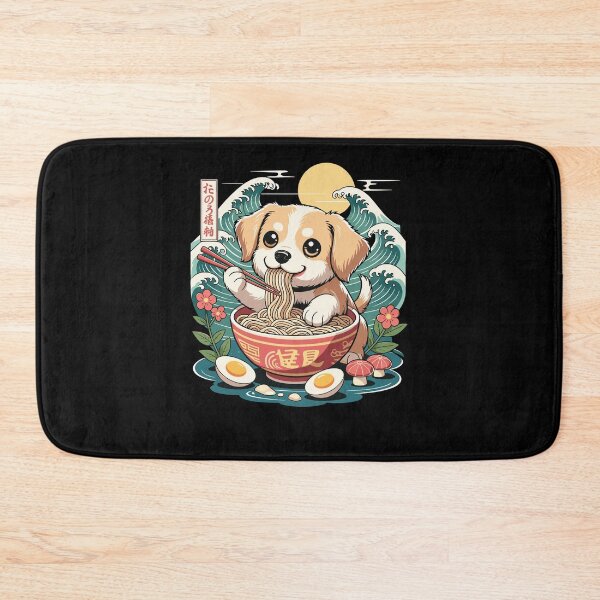 Item preview, Kawaii Puppy Ramen Waves たのろ稲朔 Sunrise Bowl designed and sold by ShirTomDesigns.