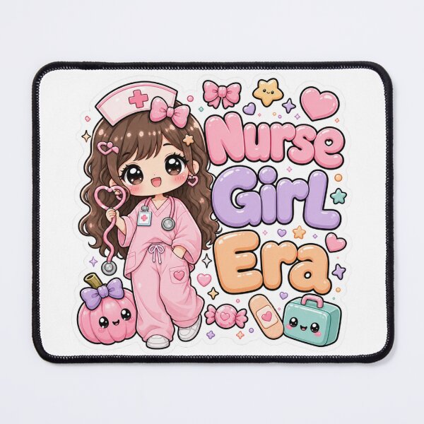 Item preview, Nurse Girl Era Kawaii Chibi Cute Nurse Life Pastel designed and sold by TheHappyCatStudio.