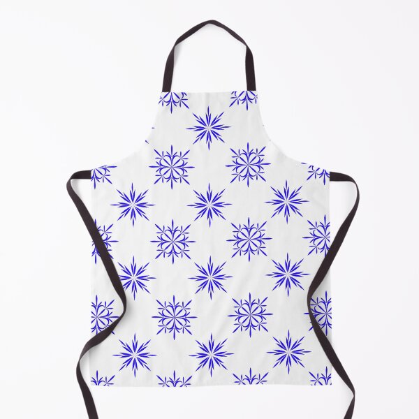 Item preview, Blue Symmetrical Floral and Star Seamless Pattern on White Background for Textile Design designed and sold by Ei-Ei.