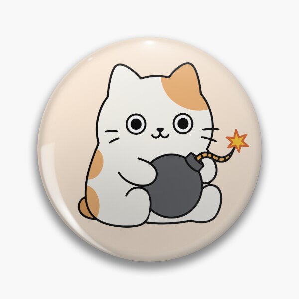 Item preview, Cute Calico Cat Holding Cartoon Bomb - Funny Chibi designed and sold by cladeart.