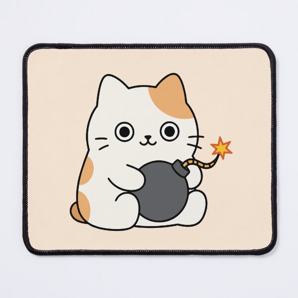 Item preview, Cute Calico Cat Holding Cartoon Bomb - Funny Chibi designed and sold by cladeart.