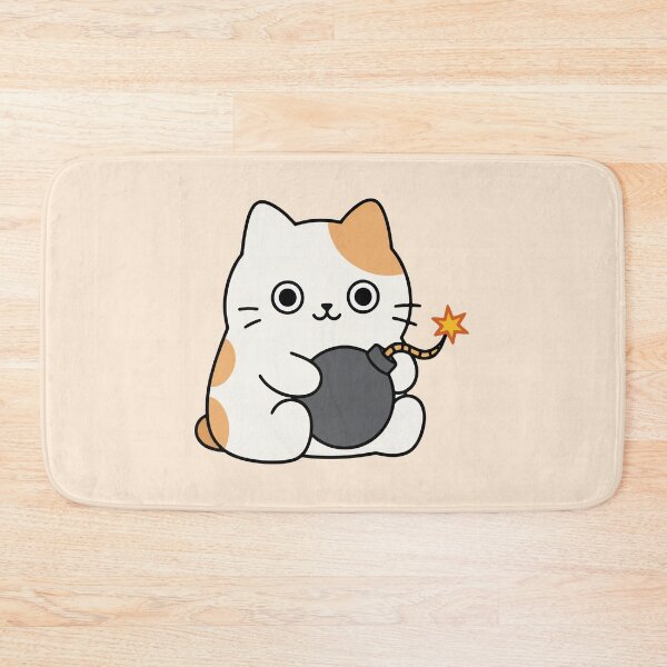Item preview, Cute Calico Cat Holding Cartoon Bomb - Funny Chibi designed and sold by cladeart.