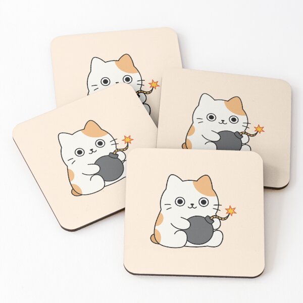 Item preview, Cute Calico Cat Holding Cartoon Bomb - Funny Chibi designed and sold by cladeart.