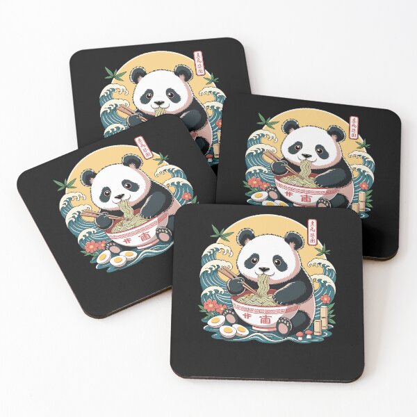 Item preview, Ramen Panda Kawaii Noodles Anime Ocean Waves designed and sold by ShirTomDesigns.