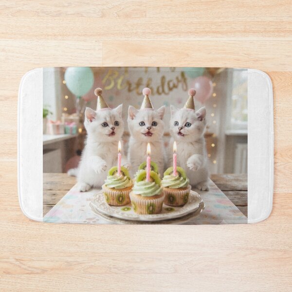 Item preview, Cozy Cat Birthday Party – Three Kittens Celebration designed and sold by Fatomfatom.