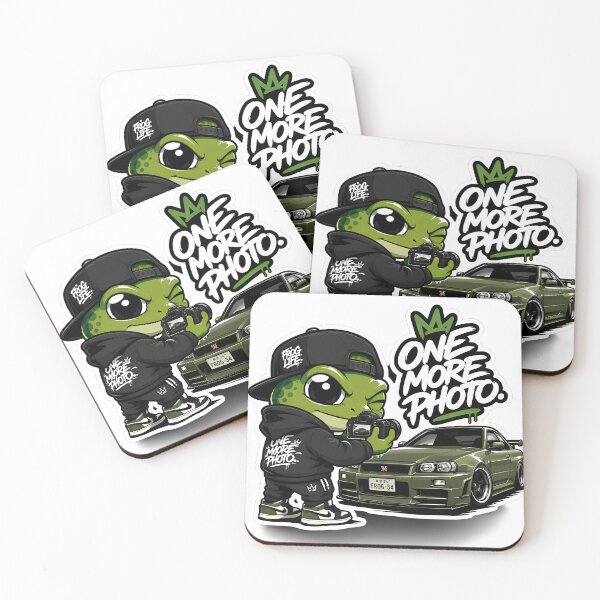 Item preview, One More Photo Frog – Car Enthusiast Streetwear Cartoon Mascot Sticker designed and sold by Aesthicer.
