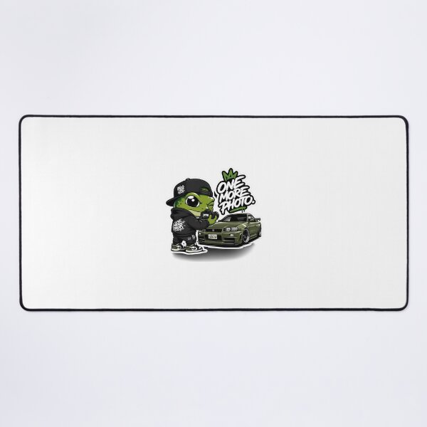 Item preview, One More Photo Frog – Car Enthusiast Streetwear Cartoon Mascot Sticker designed and sold by Aesthicer.