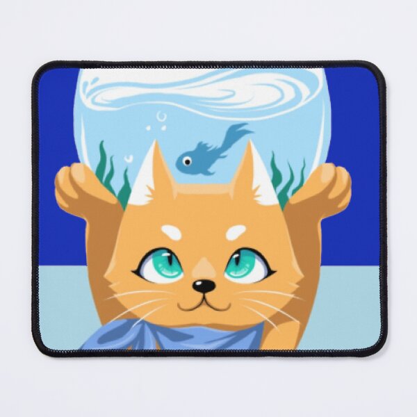 Item preview, Cat Holding Fishbowl Graphic designed and sold by FernYouFable.