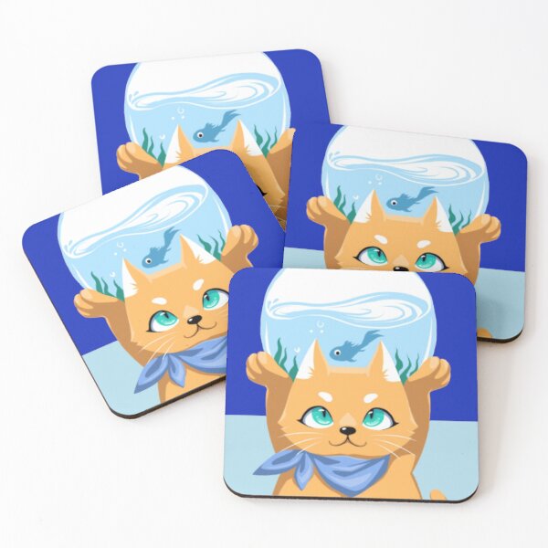 Item preview, Cat Holding Fishbowl Graphic designed and sold by FernYouFable.